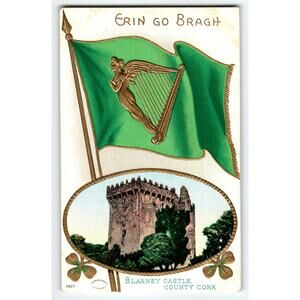 Vintage Blarney Castle Ireland St. Patrick's Day Postcard 1908